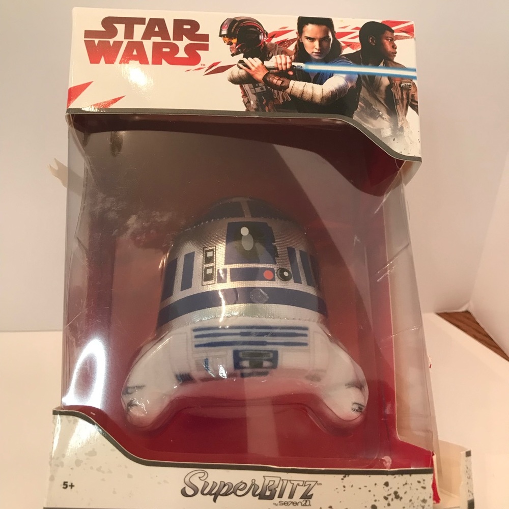 SuperBITZ Star Wars R2-D2 Collectible Plush R2D2 Force Awakens New Damaged Box.